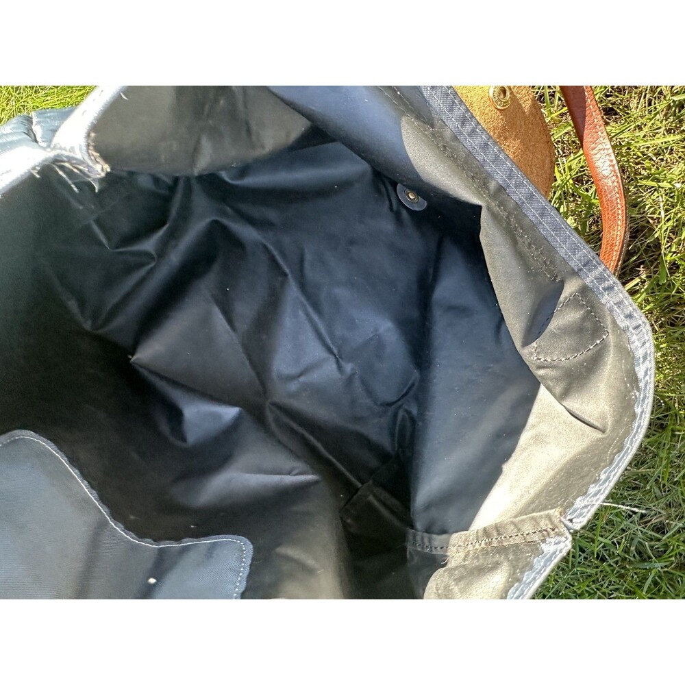 Longchamp Le Pliage Cabas Tote Large Navy Dark Blue Open Top Nylon SEE PHOTOS - Picture 9 of 10